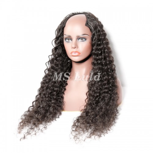 Virgin Human Hair Deep Wave V Part Wigs | Human Hair Wig | Lace Front